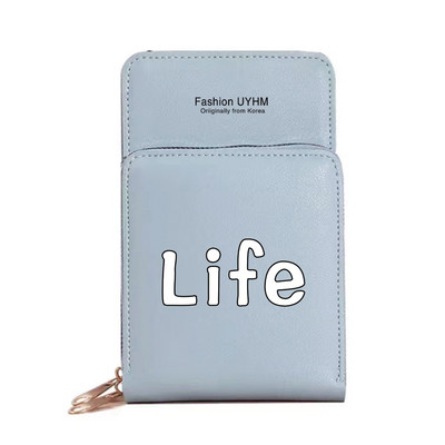 Vízálló mobiltelefon táskák Női válltáska Pu bőr pénztárcák Kártyatartó Élelmiszer sorozat Érintőképernyős mobiltelefon tároló pénztárca