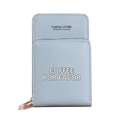 Vízálló mobiltelefon táskák Női válltáska Pu bőr pénztárcák Kártyatartó Élelmiszer sorozat Érintőképernyős mobiltelefon tároló pénztárca