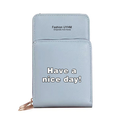 Vízálló mobiltelefon táskák Női válltáska Pu bőr pénztárcák Kártyatartó Élelmiszer sorozat Érintőképernyős mobiltelefon tároló pénztárca