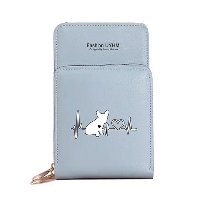 Vízálló mobiltelefon táskák Női válltáska Pu bőr pénztárcák Kártyatartó Élelmiszer sorozat Érintőképernyős mobiltelefon tároló pénztárca