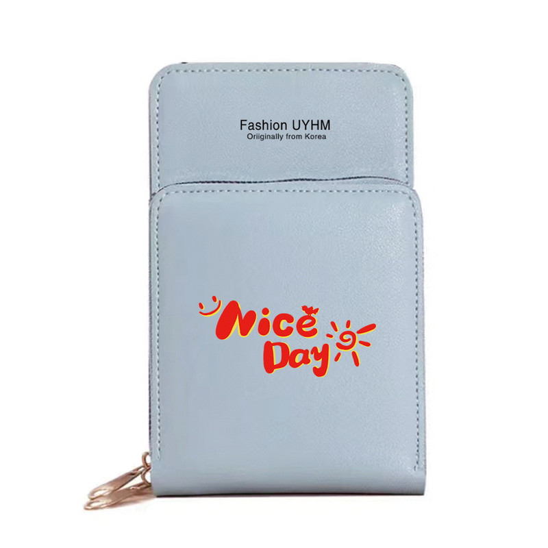 Vízálló mobiltelefon táskák Női válltáska Pu bőr pénztárcák Kártyatartó Élelmiszer sorozat Érintőképernyős mobiltelefon tároló pénztárca