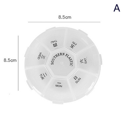 Välistingimustes kasutamiseks mõeldud esmaabipillide ümbris 7-päevane tahvelarvuti kommikarp, kaasaskantav tabletihoidja, reisikorraldaja, pillide jaoturi konteiner