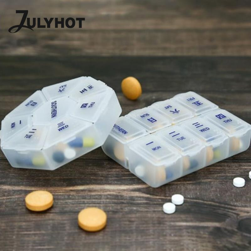 Välistingimustes kasutamiseks mõeldud esmaabipillide ümbris 7-päevane tahvelarvuti kommikarp, kaasaskantav tabletihoidja, reisikorraldaja, pillide jaoturi konteiner