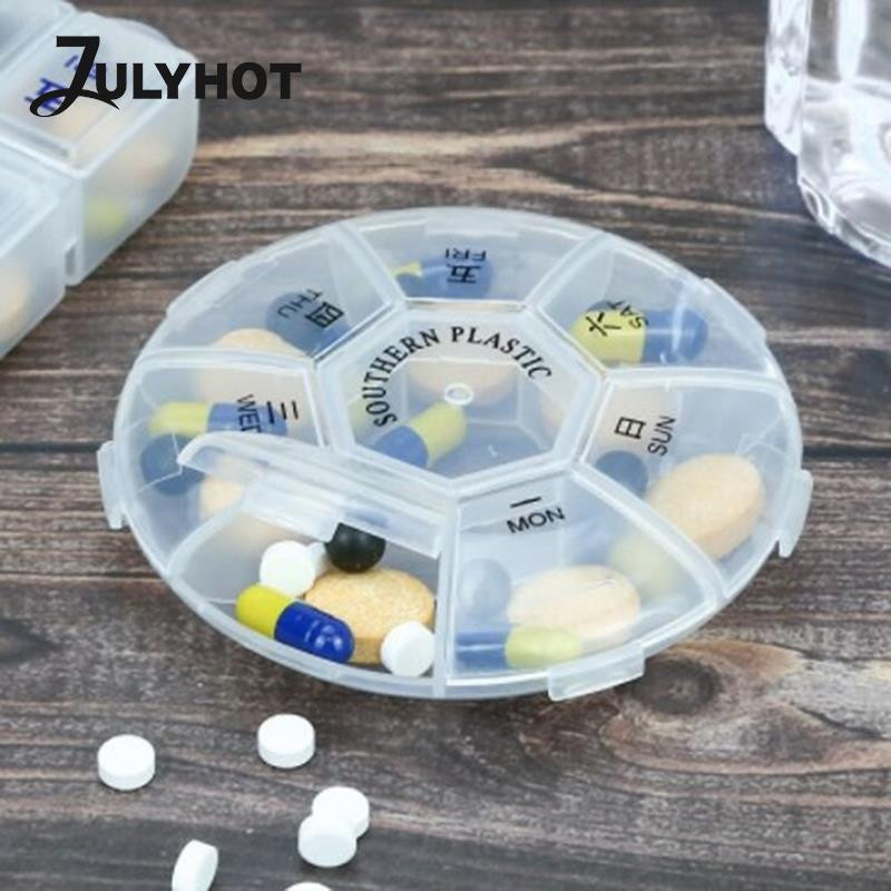 Välistingimustes kasutamiseks mõeldud esmaabipillide ümbris 7-päevane tahvelarvuti kommikarp, kaasaskantav tabletihoidja, reisikorraldaja, pillide jaoturi konteiner