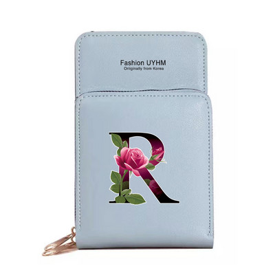 Veekindel puuteekraaniga mobiiltelefoni kotid Naiste õlakott Pu nahast rahakott kaardihoidja hoiupakk lillevärvi trükikott