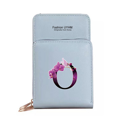 Veekindel puuteekraaniga mobiiltelefoni kotid Naiste õlakott Pu nahast rahakott kaardihoidja hoiupakk lillevärvi trükikott