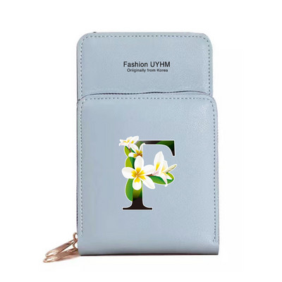 Veekindel puuteekraaniga mobiiltelefoni kotid Naiste õlakott Pu nahast rahakott kaardihoidja hoiupakk lillevärvi trükikott