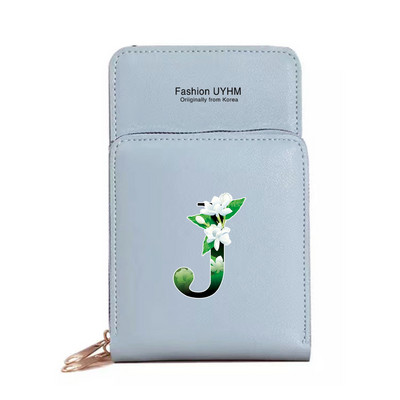 Veekindel puuteekraaniga mobiiltelefoni kotid Naiste õlakott Pu nahast rahakott kaardihoidja hoiupakk lillevärvi trükikott