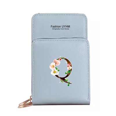 Veekindel puuteekraaniga mobiiltelefoni kotid Naiste õlakott Pu nahast rahakott kaardihoidja hoiupakk lillevärvi trükikott