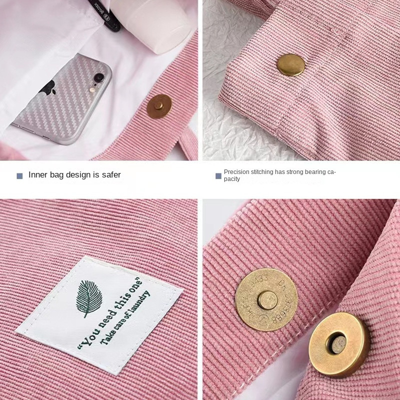 Naiste lõuendist kott Mood velvetist ühe õlaga käekott Kirjandus Mitmekülgne lõuendist kott Campus Tote Messenger bags