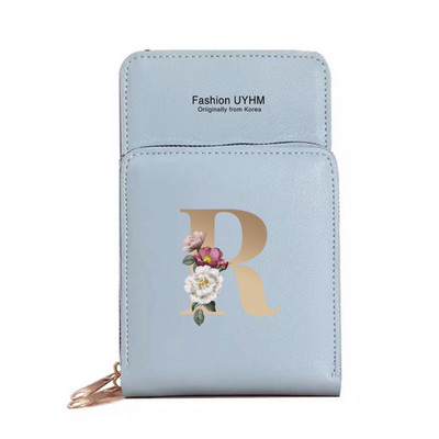 Sievietēm Crossbody plecu soma Pu Ādas maki Karšu komplekts Skārienekrāns Mobilo telefonu somas Zelta burtu apdrukas rokassomas Monētu maciņš