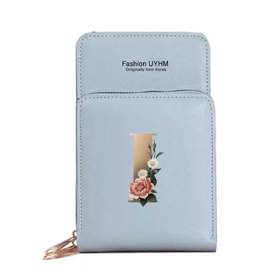 Sievietēm Crossbody plecu soma Pu Ādas maki Karšu komplekts Skārienekrāns Mobilo telefonu somas Zelta burtu apdrukas rokassomas Monētu maciņš