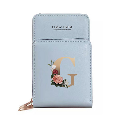 Sievietēm Crossbody plecu soma Pu Ādas maki Karšu komplekts Skārienekrāns Mobilo telefonu somas Zelta burtu apdrukas rokassomas Monētu maciņš