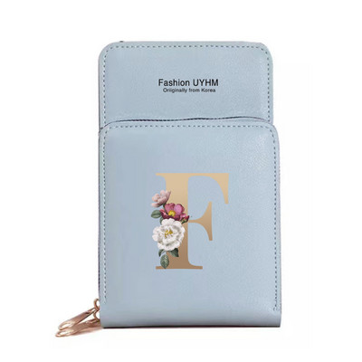 Sievietēm Crossbody plecu soma Pu Ādas maki Karšu komplekts Skārienekrāns Mobilo telefonu somas Zelta burtu apdrukas rokassomas Monētu maciņš