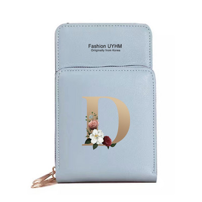 Sievietēm Crossbody plecu soma Pu Ādas maki Karšu komplekts Skārienekrāns Mobilo telefonu somas Zelta burtu apdrukas rokassomas Monētu maciņš