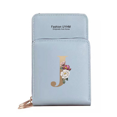 Sievietēm Crossbody plecu soma Pu Ādas maki Karšu komplekts Skārienekrāns Mobilo telefonu somas Zelta burtu apdrukas rokassomas Monētu maciņš