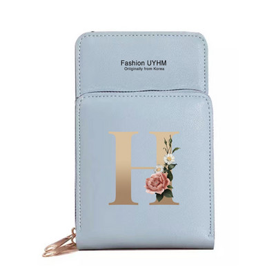 Sievietēm Crossbody plecu soma Pu Ādas maki Karšu komplekts Skārienekrāns Mobilo telefonu somas Zelta burtu apdrukas rokassomas Monētu maciņš