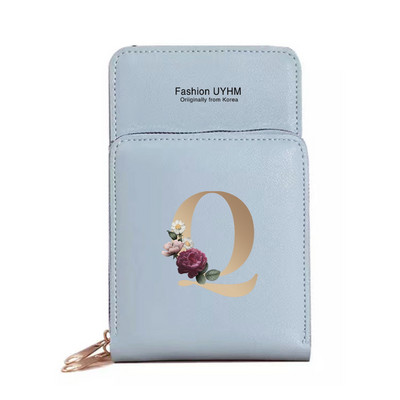 Sievietēm Crossbody plecu soma Pu Ādas maki Karšu komplekts Skārienekrāns Mobilo telefonu somas Zelta burtu apdrukas rokassomas Monētu maciņš