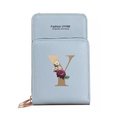 Sievietēm Crossbody plecu soma Pu Ādas maki Karšu komplekts Skārienekrāns Mobilo telefonu somas Zelta burtu apdrukas rokassomas Monētu maciņš