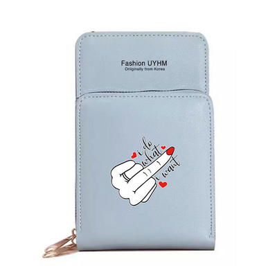 Mobiiltelefonikotid Naistele Uus Pu Nahast Rahakotid Kaardipakk Crossbody Õlakott Puuteekraaniga Mobiiltelefoni rahakott Käekott Käekott