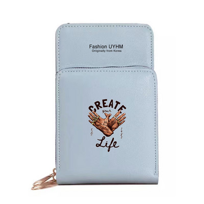 Mobiiltelefonikotid Naistele Uus Pu Nahast Rahakotid Kaardipakk Crossbody Õlakott Puuteekraaniga Mobiiltelefoni rahakott Käekott Käekott