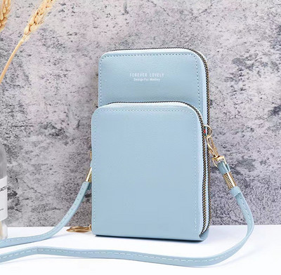 Mobiiltelefoni kotid Naised Pu Nahast rahakotid Kaardipakk Crossbody Õlakott Kuldse lillega prindiga Puuteekraan Mobiiltelefoni rahakott