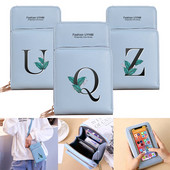 Torbe za mobilne telefone s ekranom osjetljivim na dodir Ženske torbe preko ramena Novčanici Paket kartica s ispisom lišća Ženska torbica za pohranu mobitela