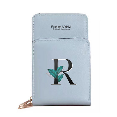 Torbe za mobilne telefone s ekranom osjetljivim na dodir Ženske torbe preko ramena Novčanici Paket kartica s ispisom lišća Ženska torbica za pohranu mobitela