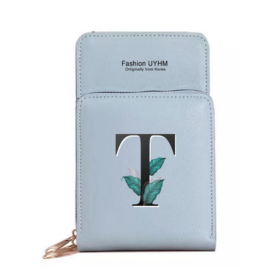 Torbe za mobilne telefone s ekranom osjetljivim na dodir Ženske torbe preko ramena Novčanici Paket kartica s ispisom lišća Ženska torbica za pohranu mobitela