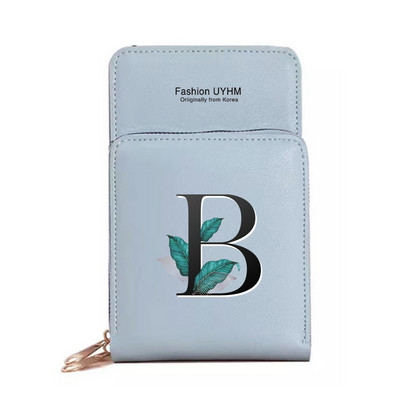 Torbe za mobilne telefone s ekranom osjetljivim na dodir Ženske torbe preko ramena Novčanici Paket kartica s ispisom lišća Ženska torbica za pohranu mobitela