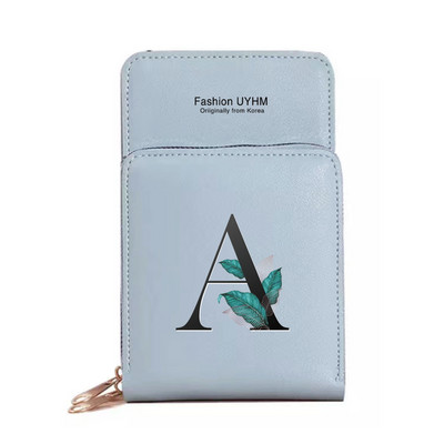 Torbe za mobilne telefone s ekranom osjetljivim na dodir Ženske torbe preko ramena Novčanici Paket kartica s ispisom lišća Ženska torbica za pohranu mobitela