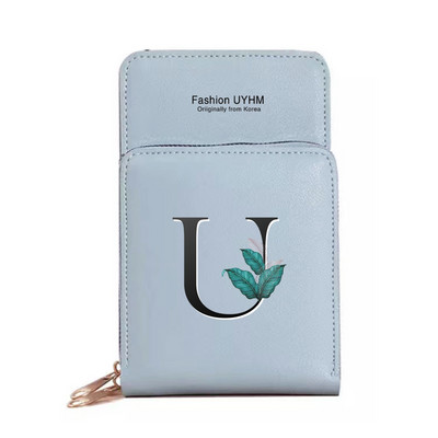 Torbe za mobilne telefone s ekranom osjetljivim na dodir Ženske torbe preko ramena Novčanici Paket kartica s ispisom lišća Ženska torbica za pohranu mobitela