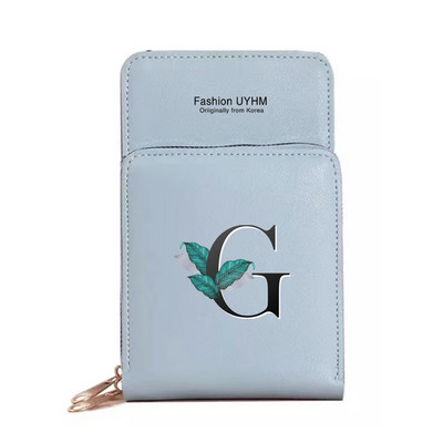 Torbe za mobilne telefone s ekranom osjetljivim na dodir Ženske torbe preko ramena Novčanici Paket kartica s ispisom lišća Ženska torbica za pohranu mobitela