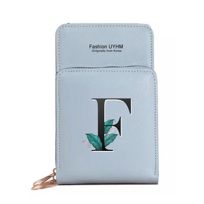 Torbe za mobilne telefone s ekranom osjetljivim na dodir Ženske torbe preko ramena Novčanici Paket kartica s ispisom lišća Ženska torbica za pohranu mobitela