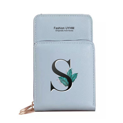 Torbe za mobilne telefone s ekranom osjetljivim na dodir Ženske torbe preko ramena Novčanici Paket kartica s ispisom lišća Ženska torbica za pohranu mobitela