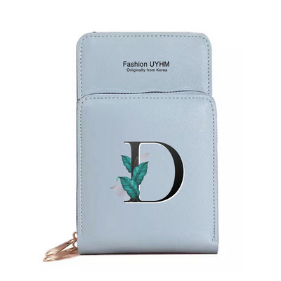 Torbe za mobilne telefone s ekranom osjetljivim na dodir Ženske torbe preko ramena Novčanici Paket kartica s ispisom lišća Ženska torbica za pohranu mobitela