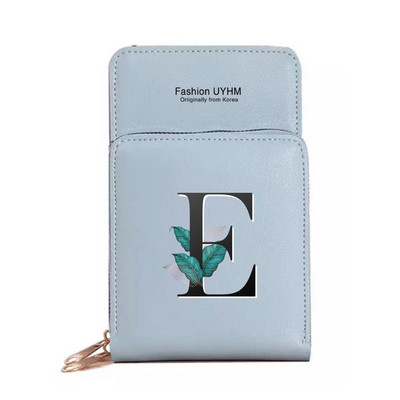 Torbe za mobilne telefone s ekranom osjetljivim na dodir Ženske torbe preko ramena Novčanici Paket kartica s ispisom lišća Ženska torbica za pohranu mobitela