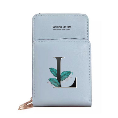 Torbe za mobilne telefone s ekranom osjetljivim na dodir Ženske torbe preko ramena Novčanici Paket kartica s ispisom lišća Ženska torbica za pohranu mobitela