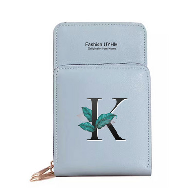 Torbe za mobilne telefone s ekranom osjetljivim na dodir Ženske torbe preko ramena Novčanici Paket kartica s ispisom lišća Ženska torbica za pohranu mobitela