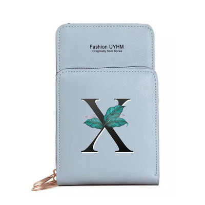 Torbe za mobilne telefone s ekranom osjetljivim na dodir Ženske torbe preko ramena Novčanici Paket kartica s ispisom lišća Ženska torbica za pohranu mobitela