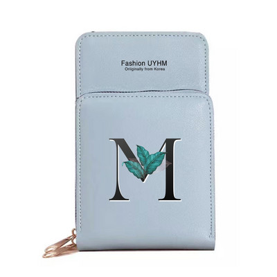 Torbe za mobilne telefone s ekranom osjetljivim na dodir Ženske torbe preko ramena Novčanici Paket kartica s ispisom lišća Ženska torbica za pohranu mobitela