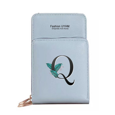 Torbe za mobilne telefone s ekranom osjetljivim na dodir Ženske torbe preko ramena Novčanici Paket kartica s ispisom lišća Ženska torbica za pohranu mobitela