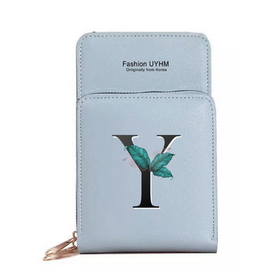 Torbe za mobilne telefone s ekranom osjetljivim na dodir Ženske torbe preko ramena Novčanici Paket kartica s ispisom lišća Ženska torbica za pohranu mobitela