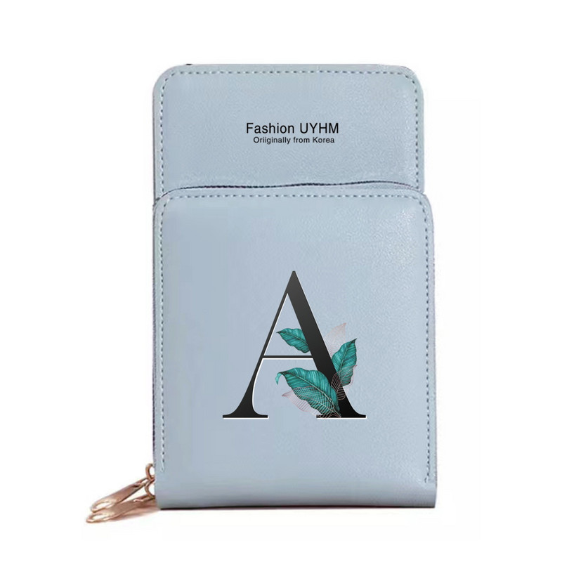 Torbe za mobilne telefone s ekranom osjetljivim na dodir Ženske torbe preko ramena Novčanici Paket kartica s ispisom lišća Ženska torbica za pohranu mobitela