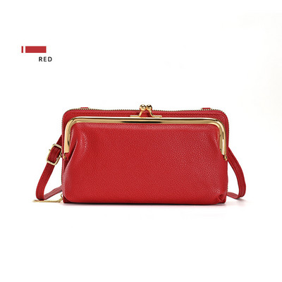 Γυναικείες τσάντες PU Δερμάτινη τσάντα για γυναίκες 2023 Γυναικείες τσάντες τηλεφώνου Clutch Θήκη επαγγελματικής κάρτας Πορτοφόλι χιαστί τσαντάκι ώμου