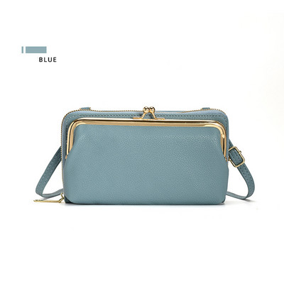 Γυναικείες τσάντες PU Δερμάτινη τσάντα για γυναίκες 2023 Γυναικείες τσάντες τηλεφώνου Clutch Θήκη επαγγελματικής κάρτας Πορτοφόλι χιαστί τσαντάκι ώμου