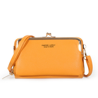 Γυναικείες τσάντες PU Δερμάτινη τσάντα για γυναίκες 2023 Γυναικείες τσάντες τηλεφώνου Clutch Θήκη επαγγελματικής κάρτας Πορτοφόλι χιαστί τσαντάκι ώμου