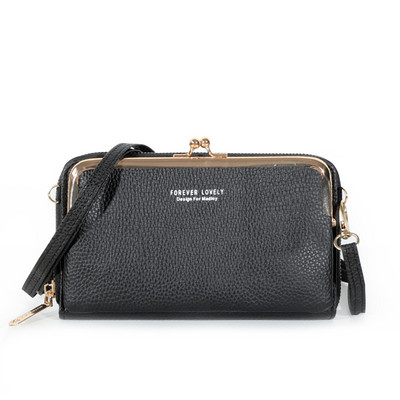 Γυναικείες τσάντες PU Δερμάτινη τσάντα για γυναίκες 2023 Γυναικείες τσάντες τηλεφώνου Clutch Θήκη επαγγελματικής κάρτας Πορτοφόλι χιαστί τσαντάκι ώμου