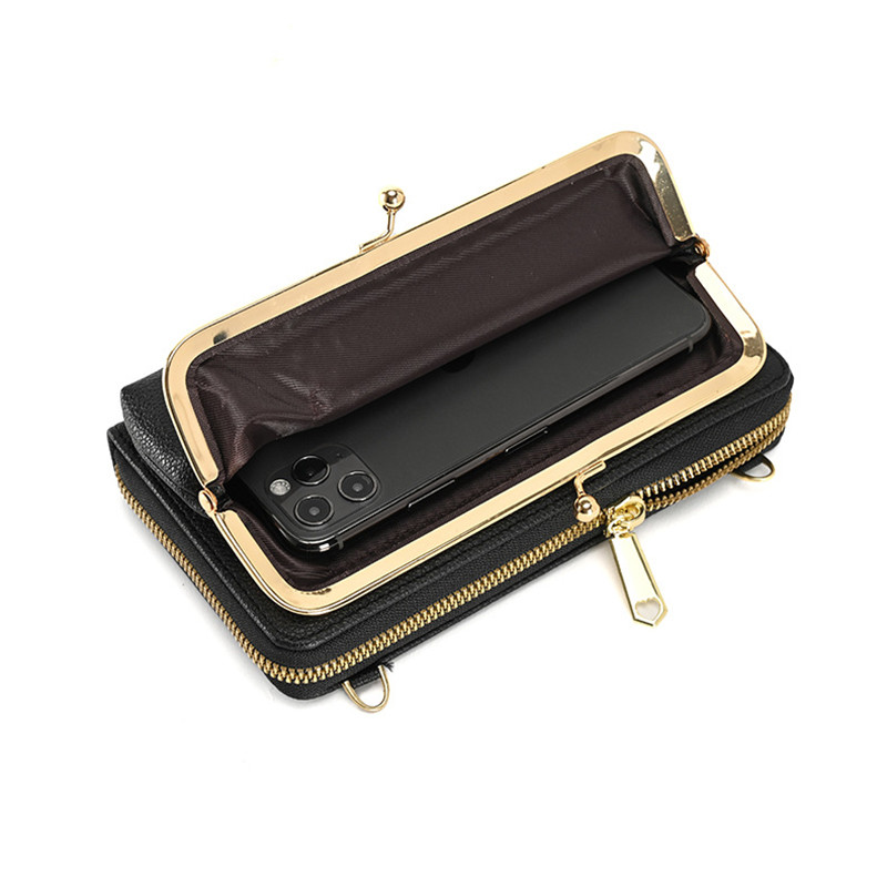 Γυναικείες τσάντες PU Δερμάτινη τσάντα για γυναίκες 2023 Γυναικείες τσάντες τηλεφώνου Clutch Θήκη επαγγελματικής κάρτας Πορτοφόλι χιαστί τσαντάκι ώμου