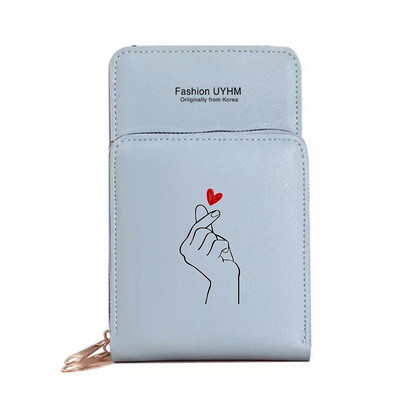 Veekindel puuteekraan Mobiiltelefonikotid Rahakotid Kaardipakk Naistele Ristkehaga õlakott Naistele Säilituskott Rahakott Love Series Rahakott